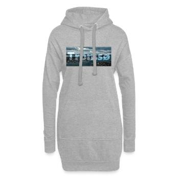 Tromsø - die Perle am Polarkreis - Hoodie-Kleid - Grau meliert - Vorne