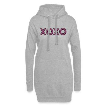 xoxo - Sweat-shirt à capuche long Femme - gris chiné - Devant