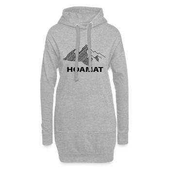 Hoamat - (4) - Hoodie-Kleid - Grau meliert - Vorne