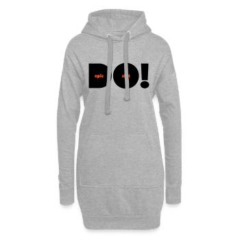 do epic shit alternativ zweifarbig - Hoodie-Kleid - Grau meliert - Vorne
