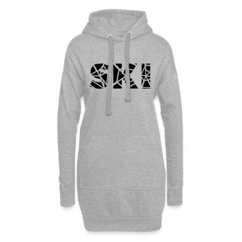 ski - Hoodie-Kleid - Grau meliert - Vorne