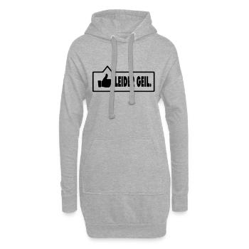 Leider Geil - Hoodie-Kleid - Grau meliert - Vorne