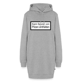 Kann Spuren von Pilzen - Hoodie-Kleid - Grau meliert - Vorne