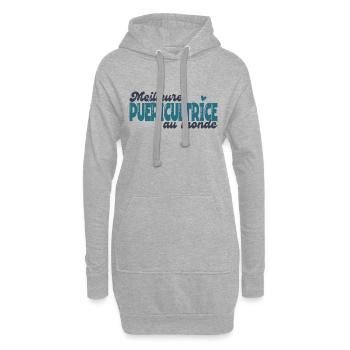 la meilleure puéricultrice au monde - Sweat-shirt à capuche long Femme - gris chiné - Devant