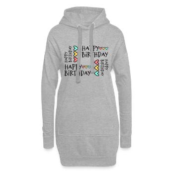 JAHRESTAG. ALLES GUTE ZUM GEBURTSTAG!. ALLES GUTE ZUM GEBURTSTAG!. - Hoodie-Kleid - Grau meliert - Vorne