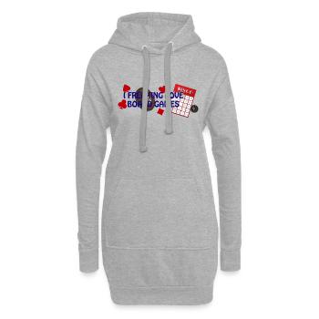 boardgame chess backgammon game night - Hoodie-Kleid - Grau meliert - Vorne