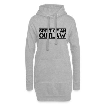 hors-la-loi - Sweat-shirt à capuche long Femme - gris chiné - Devant