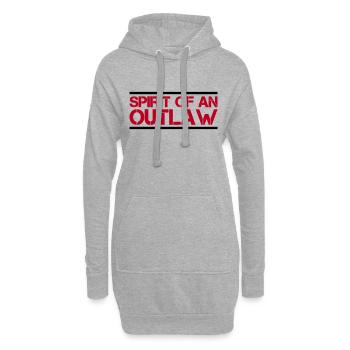 hors-la-loi - Sweat-shirt à capuche long Femme - gris chiné - Devant