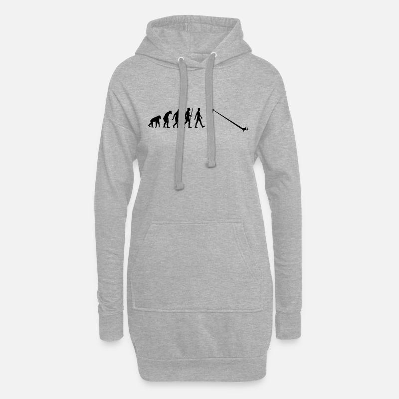 Evolution Alpenhorn - Hoodie-Kleid - Grau meliert