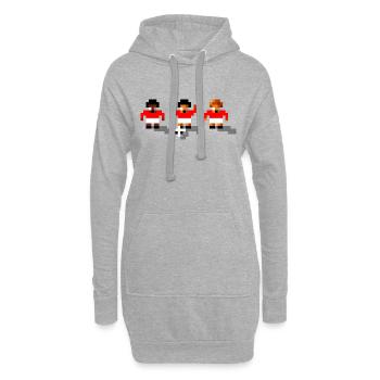 Soccer Red Team - Hoodie Dress - heather grey - Front