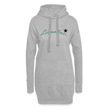 Lisbonne (2c) - Sweat-shirt à capuche long Femme - gris chiné - Devant