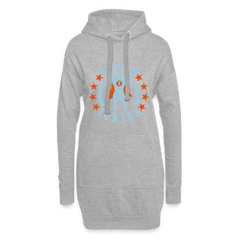 super tonton muscle bodybuilder cape heros - Hoodie-Kleid - Grau meliert - Vorne