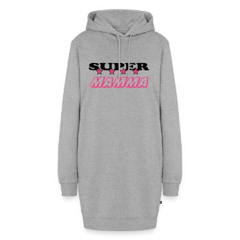 Super mamma - Hoodie-Kleid - Grau meliert - Vorne