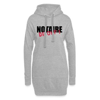 notaire / notariat / justice / droit - Sweat-shirt à capuche long Femme - gris chiné - Devant
