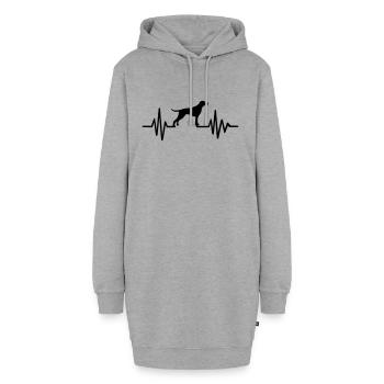 English Pointer - Hoodie-Kleid - Grau meliert - Vorne