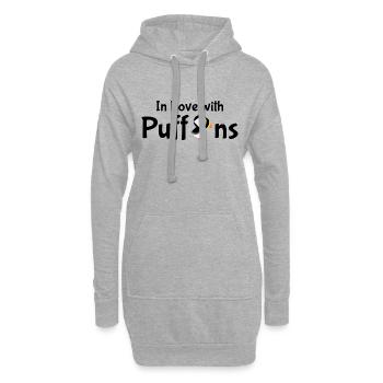 Papageientaucher - Hoodie-Kleid - Grau meliert - Vorne