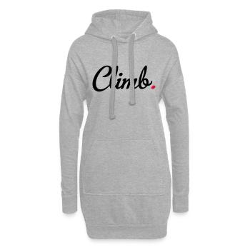 grimper - Sweat-shirt à capuche long Femme - gris chiné - Devant