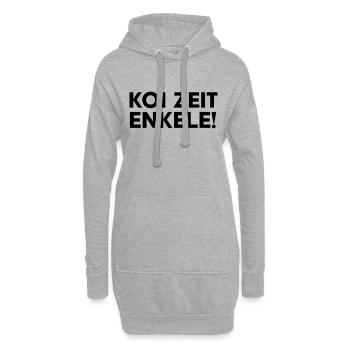Koi Zeit Enkele Schwäbisch Rente - Hoodie-Kleid - Grau meliert - Vorne