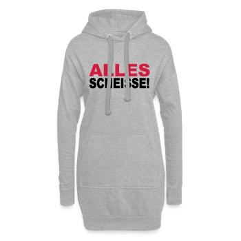 Alles Scheisse! - Hoodie-Kleid - Grau meliert - Vorne
