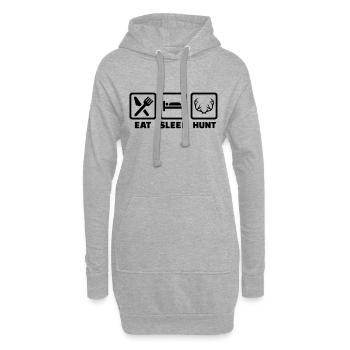 Chasseur - Sweat-shirt à capuche long Femme - gris chiné - Devant