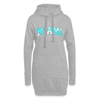 Miami-Logo: College-Design mit tropischem Flair - Hoodie-Kleid - Grau meliert - Vorne