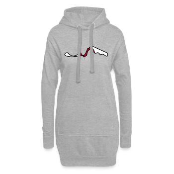 Piste de course du Japon avec drapeau - Sweat-shirt à capuche long Femme - gris chiné - Devant