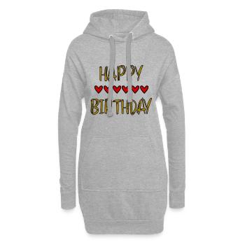 JAHRESTAG. ALLES GUTE ZUM GEBURTSTAG!. ALLES GUTE ZUM GEBURTSTAG!. - Hoodie-Kleid - Grau meliert - Vorne
