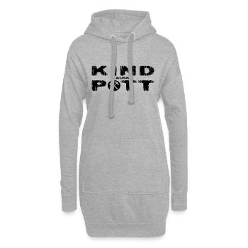 Kind aus’m Pott, Ruhrgebiet, Ruhrpott - Hoodie-Kleid - Grau meliert - Vorne