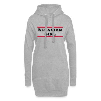 albanian_girl_with_eagle - Hoodie-Kleid - Grau meliert - Vorne