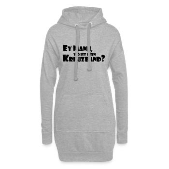Ey Mann, wo ist mein Kreuzband? - Hoodie-Kleid - Grau meliert - Vorne