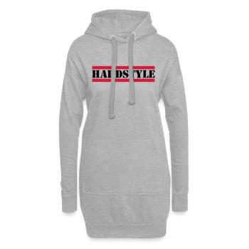 Hardstyle - Sweat-shirt à capuche long Femme - gris chiné - Devant