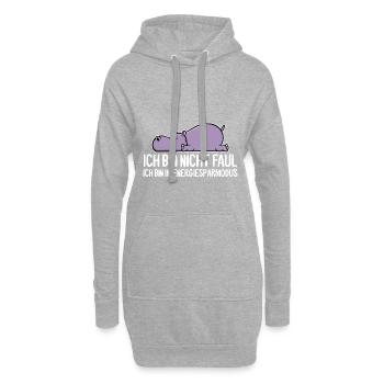 Cadeau de dessin amusant hippopotame hippopotame - Sweat-shirt à capuche long Femme - gris chiné - Devant