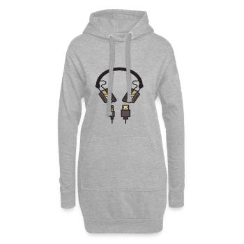 Love Music - Hoodie-Kleid - Grau meliert - Vorne