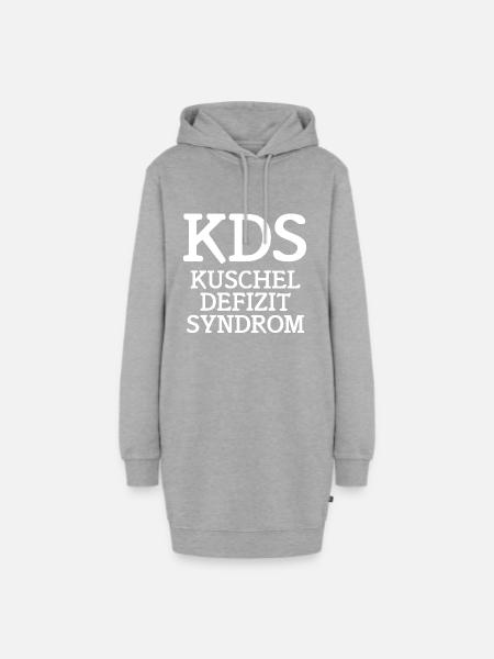 kds kuschel defizit syndrom - Hoodie-Kleid - Grau meliert