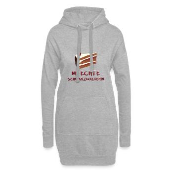 Ne echte Schwarzwälderin Kirschtorte T-Shirt - Hoodie-Kleid - Grau meliert - Vorne