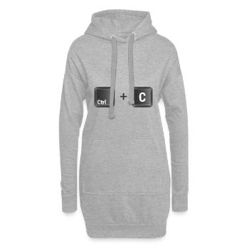Strg + C Copy and Paste t shirt Kopie - Hoodie-Kleid - Grau meliert - Vorne