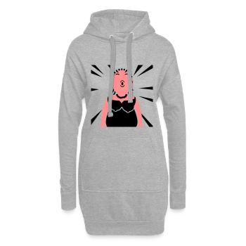 Chanteuse d’opéra / Fat Lady Sings (2c) - Sweat-shirt à capuche long Femme - gris chiné - Devant