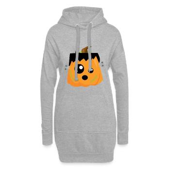 Kürbis - Hoodie-Kleid - Grau meliert - Vorne