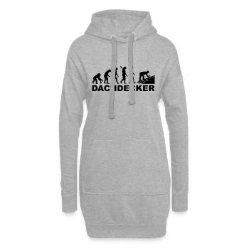 Dachdecker - Hoodie-Kleid - Grau meliert - Vorne