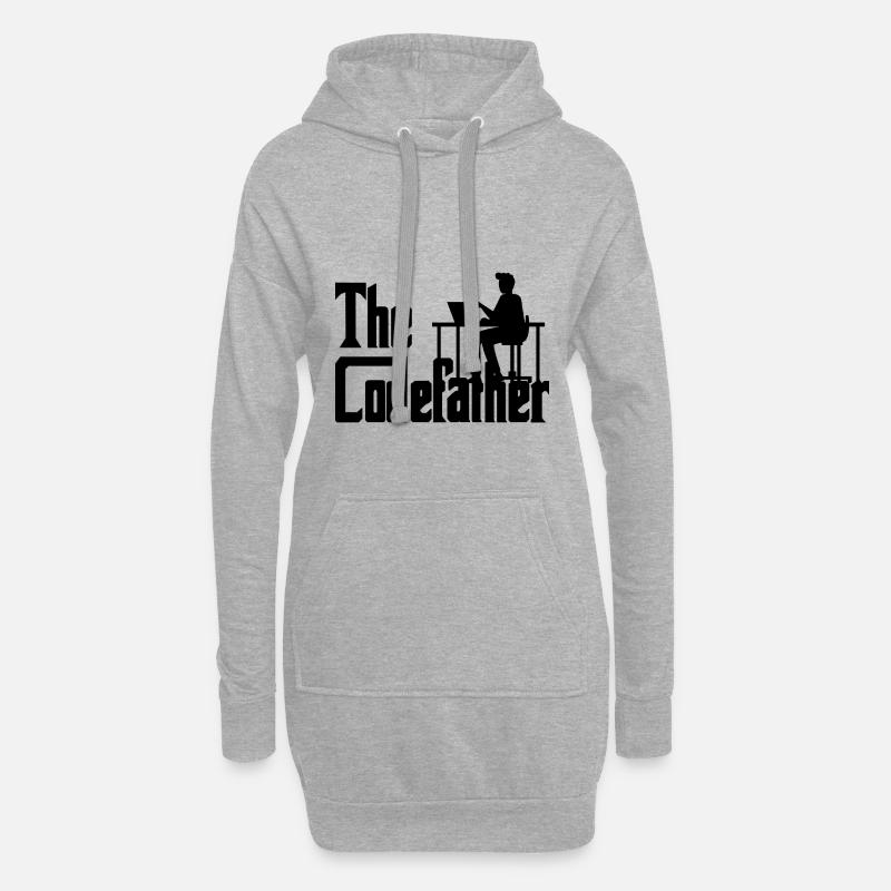 The Codefather Coding Programierer Geschenk - Hoodie-Kleid - Grau meliert