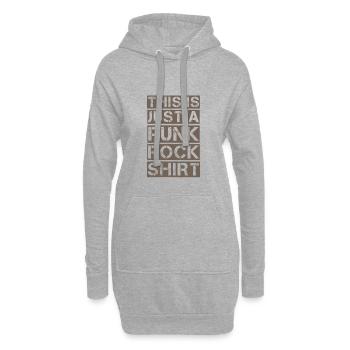 Ceci est juste une chemise Punk Rock Punker Anarchie Ges - Sweat-shirt à capuche long Femme - gris chiné - Devant