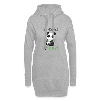 Je ne suis pas gros, je suis un ours en peluche drôle - Sweat-shirt à capuche long Femme - gris chiné - Devant