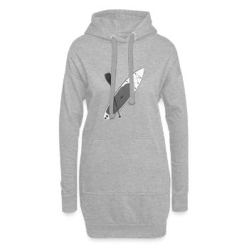 Stand up paddle | SUP | Paddleboard - Sweat-shirt à capuche long Femme - gris chiné - Devant