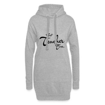 Best Teacher Ever Bester Lehrer - Hoodie-Kleid - Grau meliert - Vorne