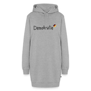 Demokratie - Hoodie-Kleid - Grau meliert - Vorne