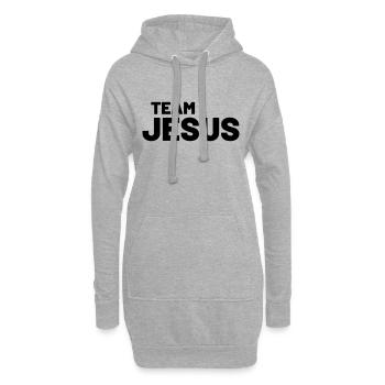 L’équipe Jésus - Sweat-shirt à capuche long Femme - gris chiné - Devant