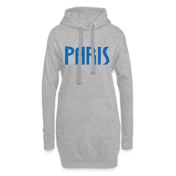 Paris - Sweat-shirt à capuche long Femme - gris chiné - Devant