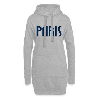 Paris - Sweat-shirt à capuche long Femme - gris chiné - Devant