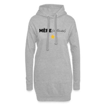 Maman merveilleuse - Sweat-shirt à capuche long Femme - gris chiné - Devant
