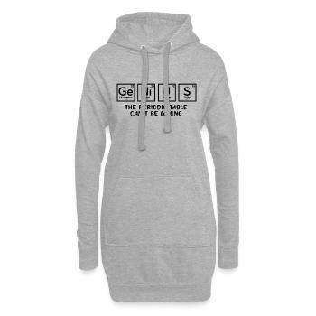 Genius The Periodic Table Can't Be Wrong - Hoodie Dress - heather grey - Front